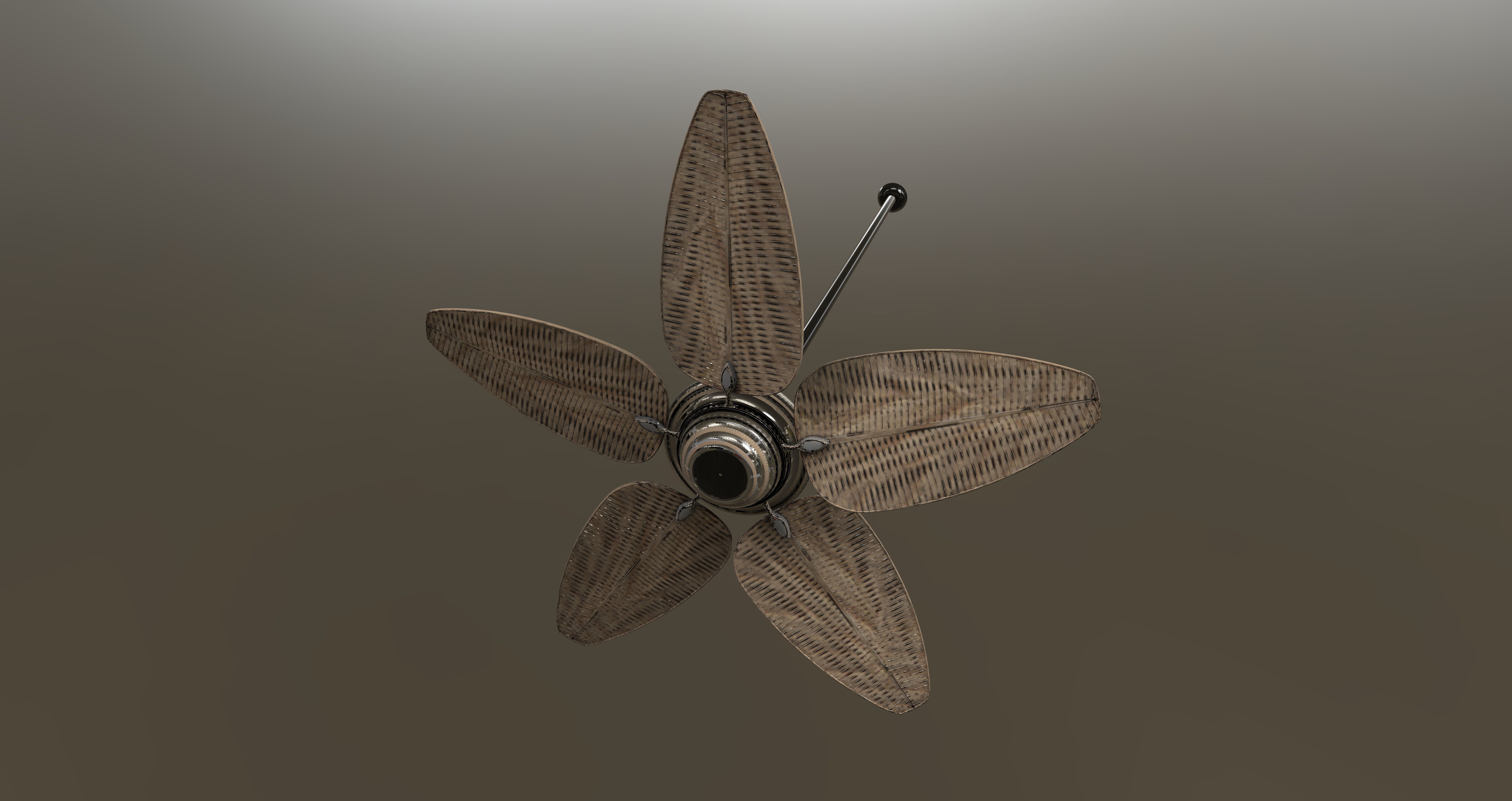 Palm Ceiling Fan Free 3D model_3