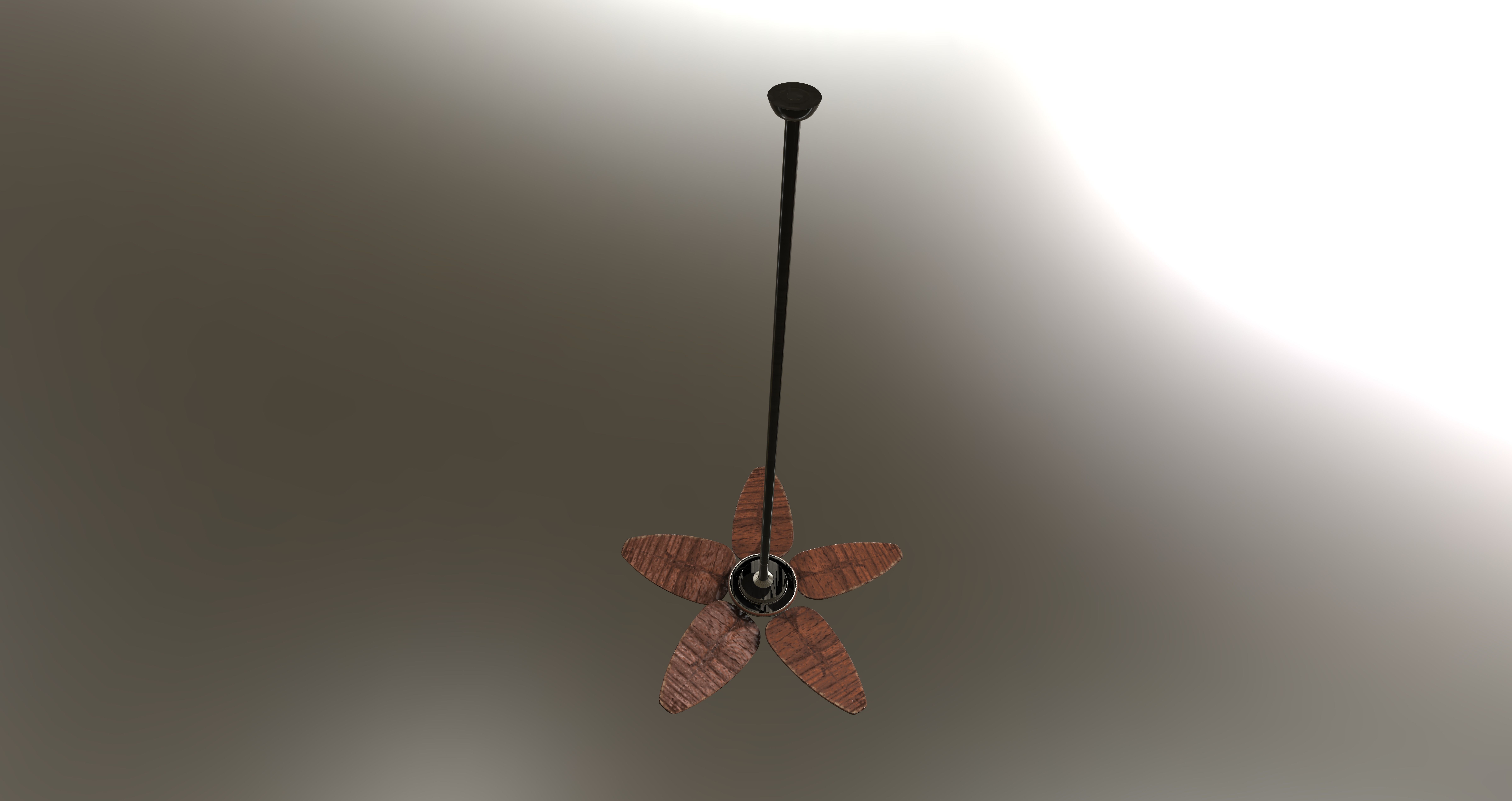 Palm Ceiling Fan Free 3D model_5