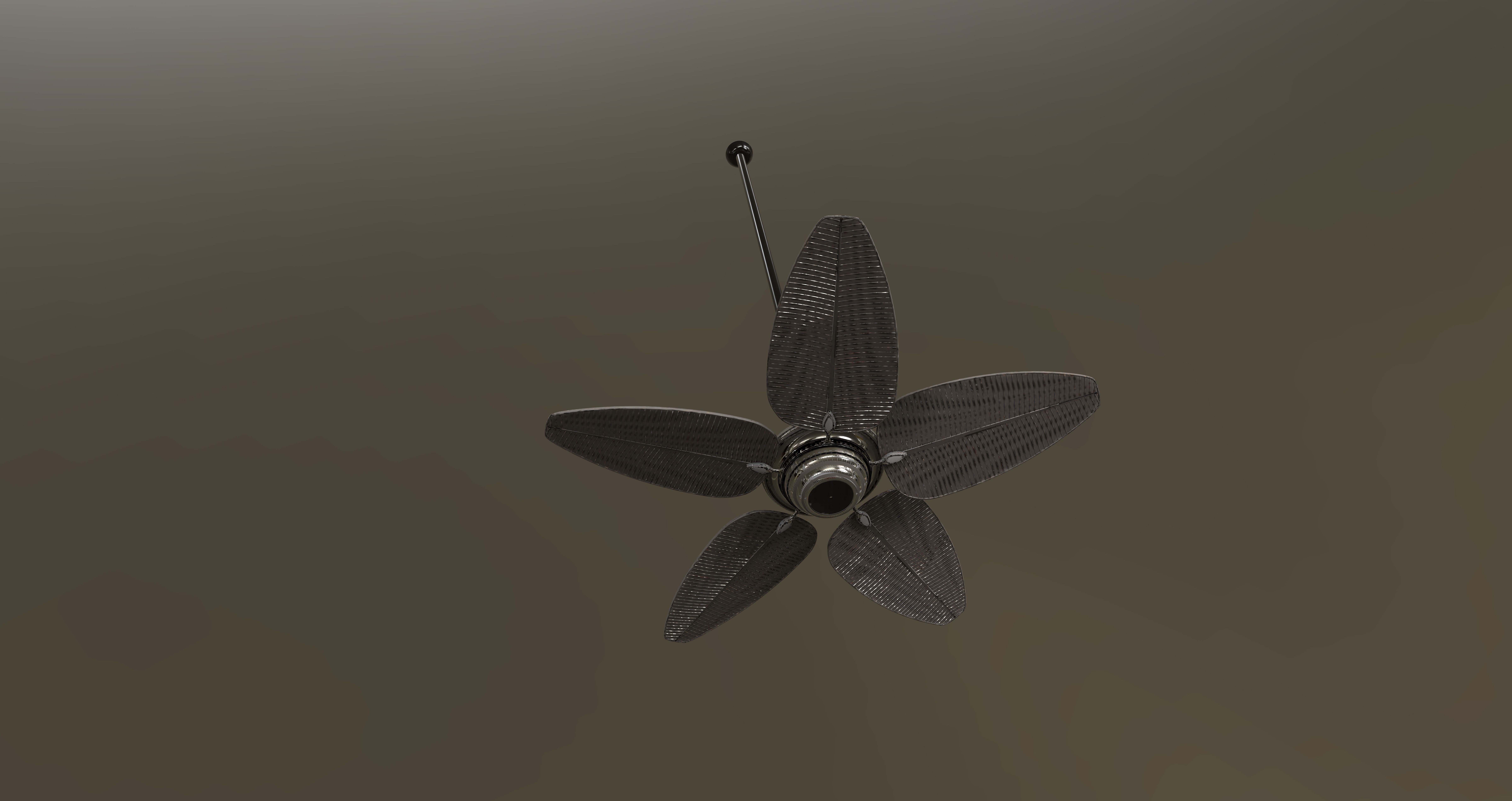 Palm Ceiling Fan Free 3D model_9