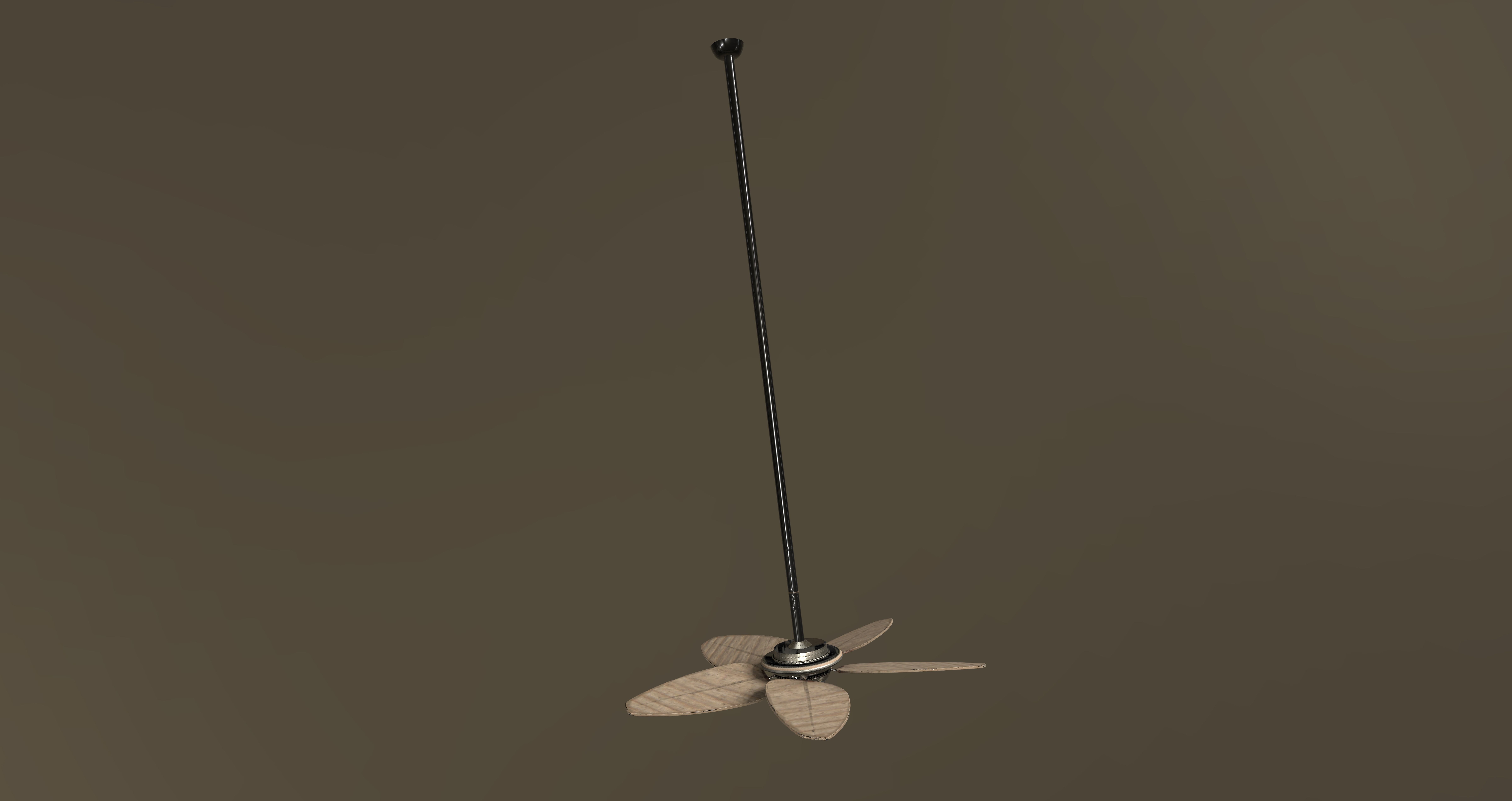 Palm Ceiling Fan Free 3D model_8