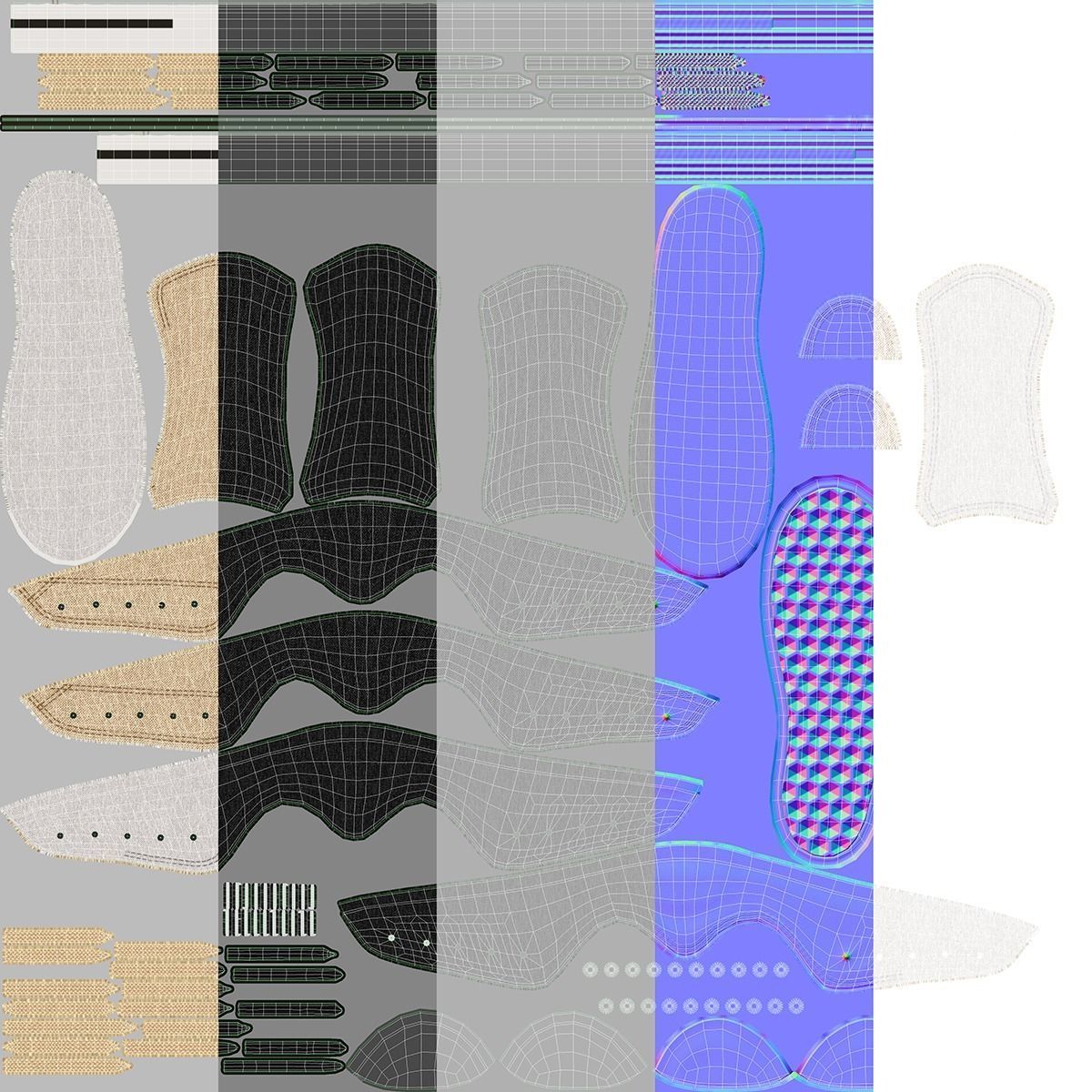 Sneakers for girl 3D model_56