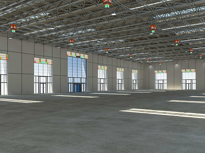 Exhibition Hall Warehouse 3 3D model 2