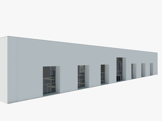 Exhibition Hall Warehouse 3 3D model 3
