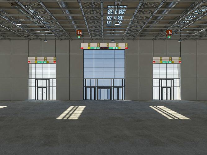 Exhibition Hall Warehouse 3 3D model 7