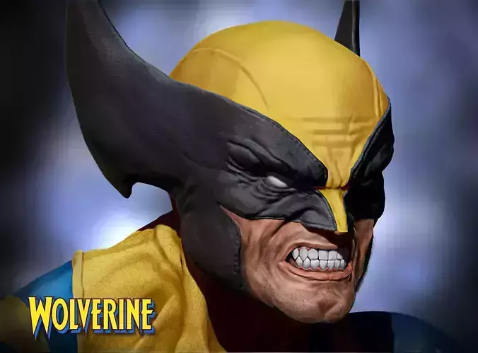 Wolverine bust 3d print 3D print model