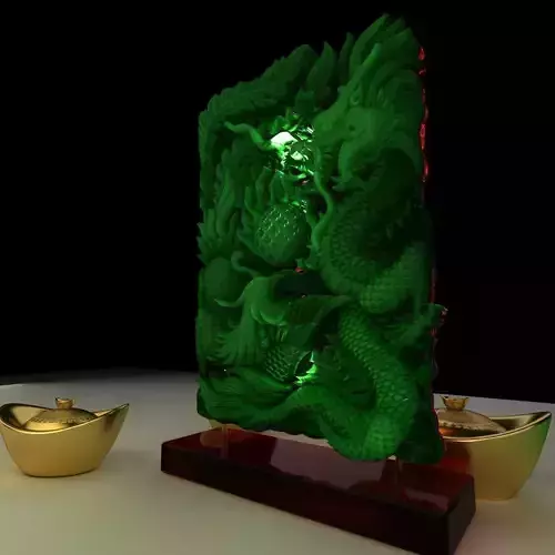 Chinese Dragon and Phoenix with Yuanbao