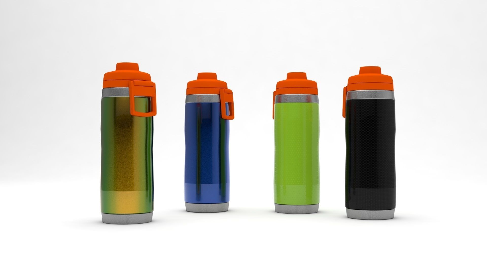 Drinking Bottle Low-poly 3D model_2