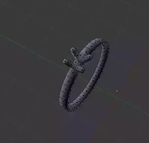 ring with stone holder Free low-poly 3D model