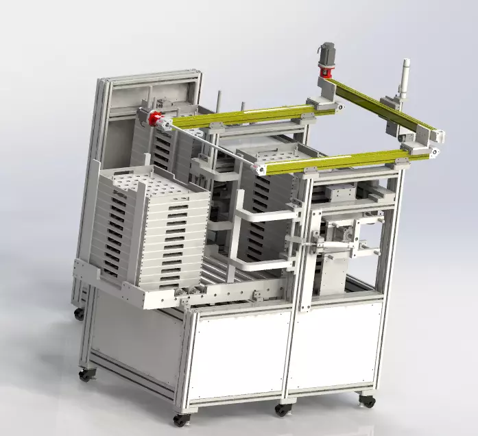 Stacking machine Low-poly 3D model_0