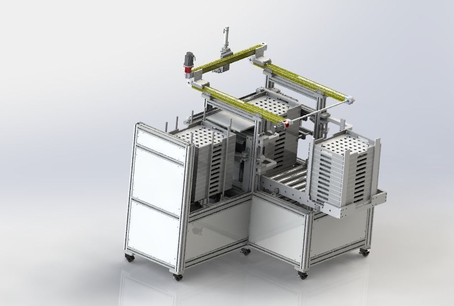 Stacking machine Low-poly 3D model_1