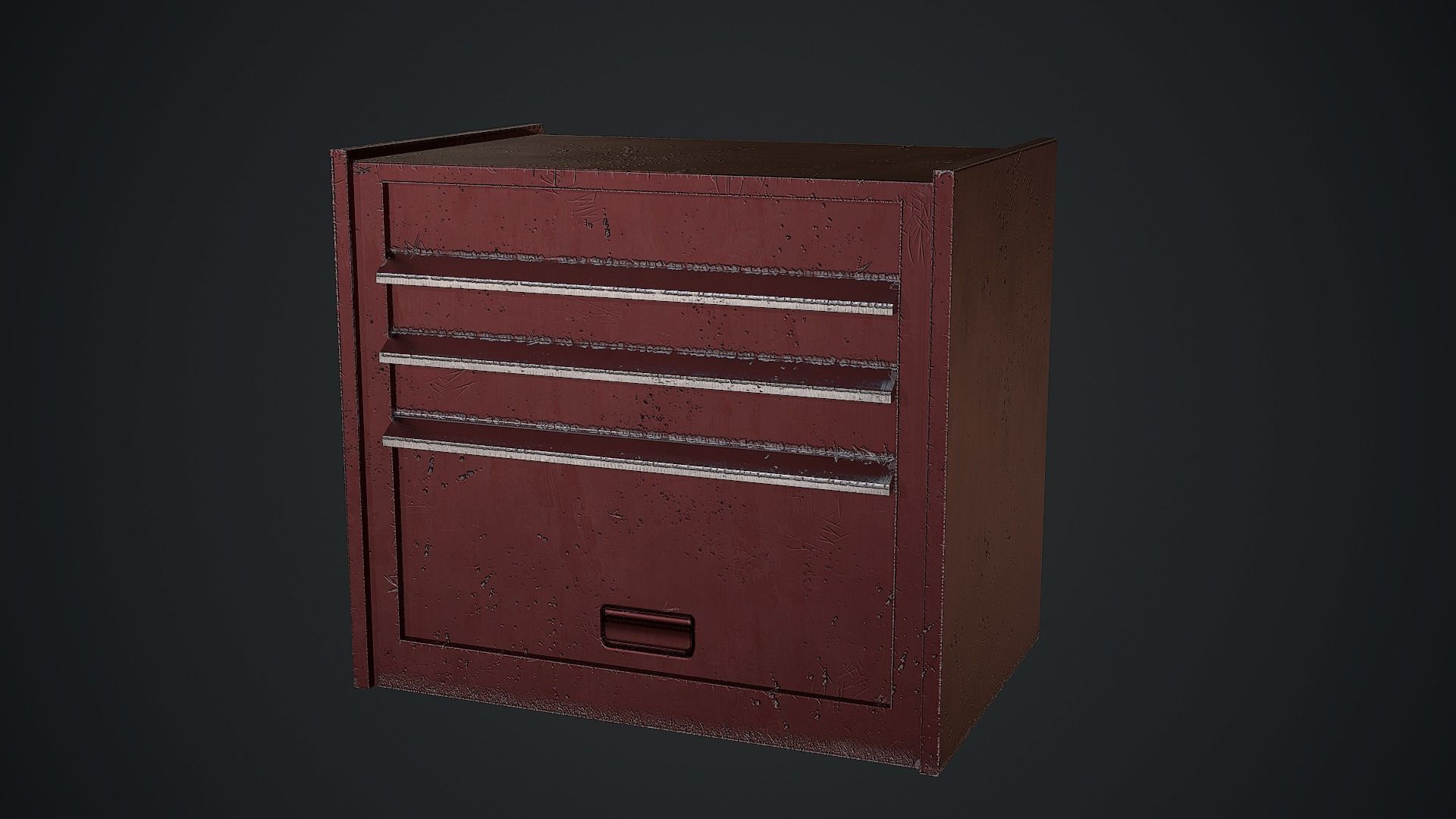 Tool Storage Unit Low-poly 3D model_2