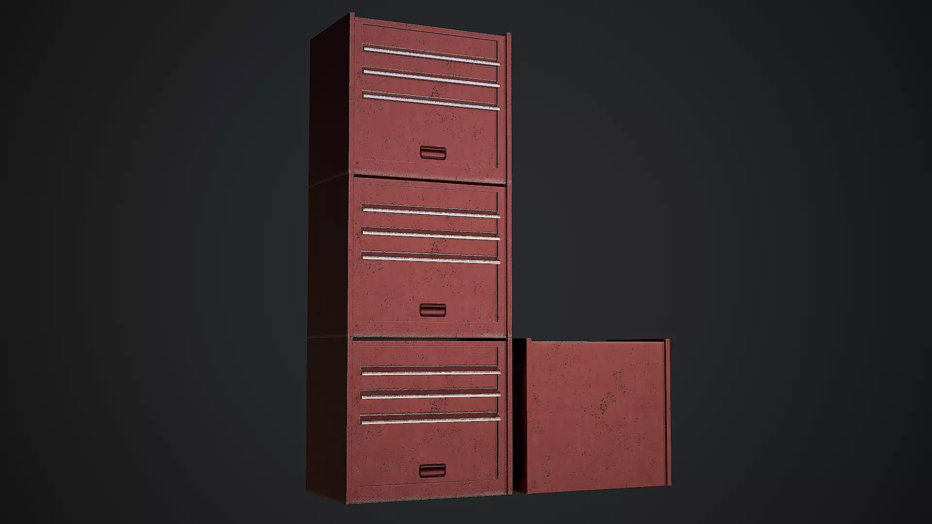 Tool Storage Unit Low-poly 3D model_0