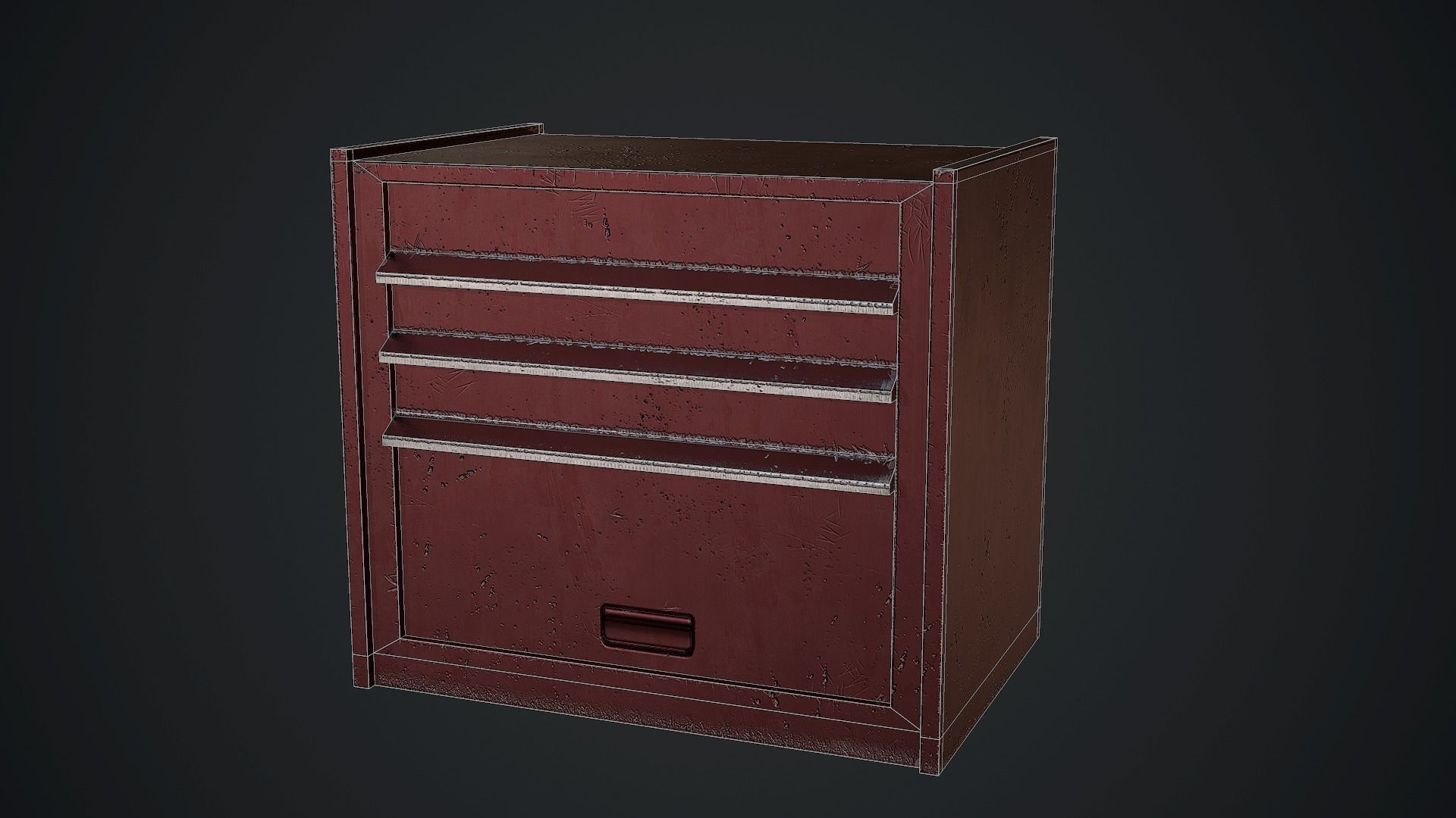 Tool Storage Unit Low-poly 3D model_3