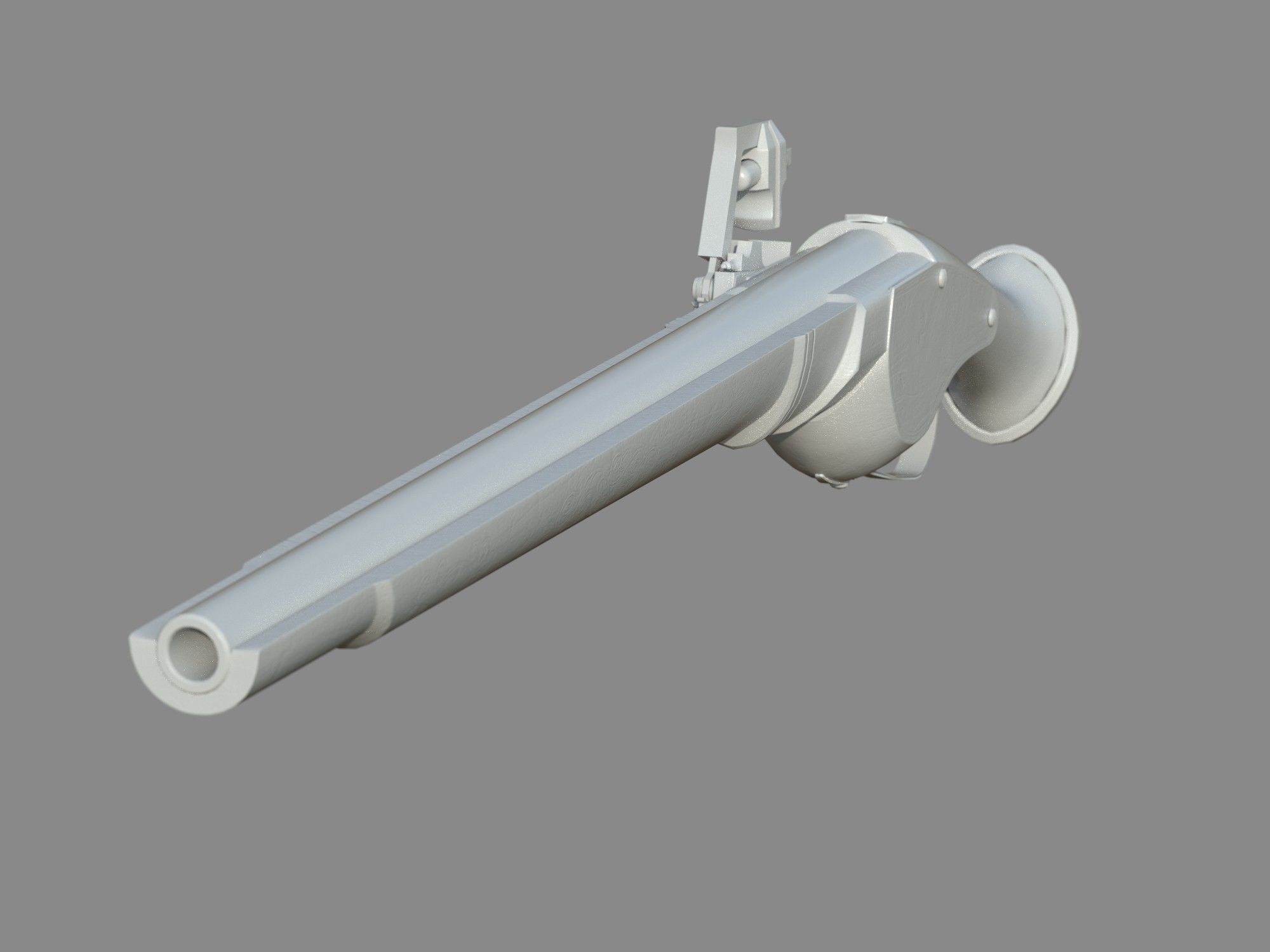 Weapon - Flintlock - German Wheellock Pistol Low-poly 3D model_23