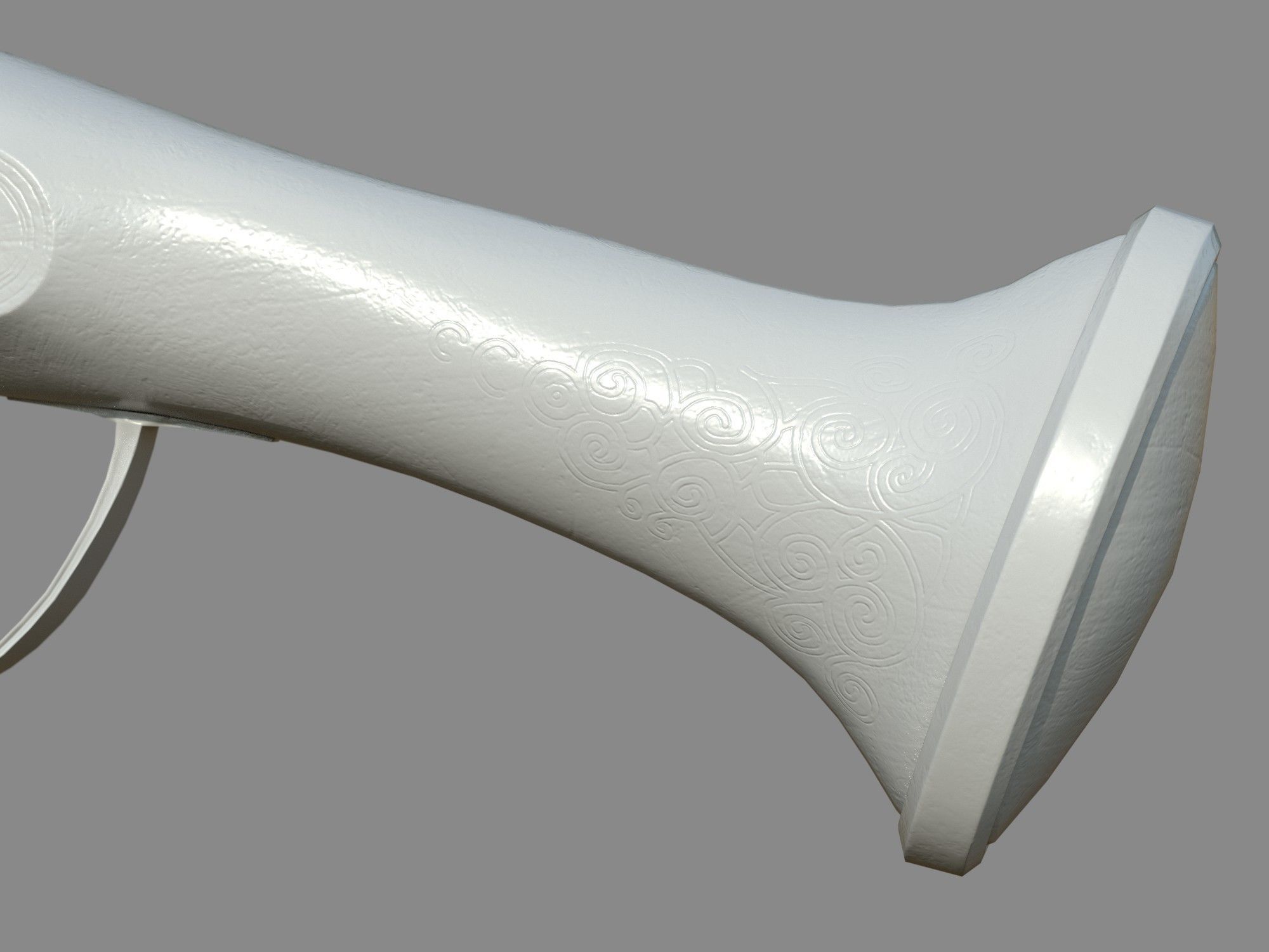 Weapon - Flintlock - German Wheellock Pistol Low-poly 3D model_32