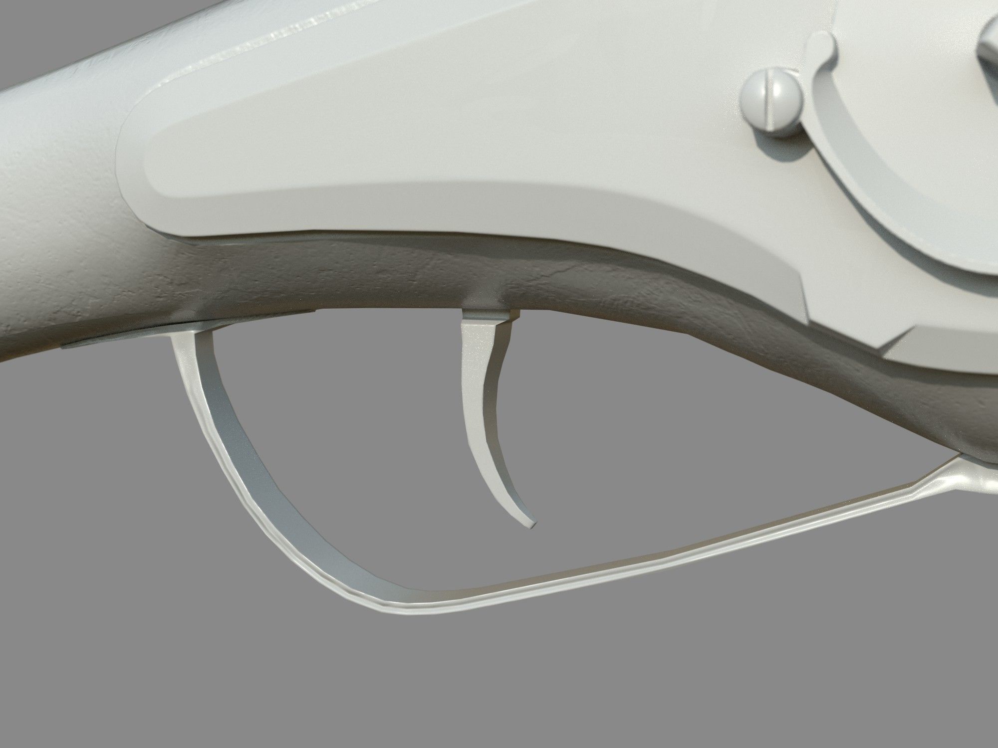 Weapon - Flintlock - German Wheellock Pistol Low-poly 3D model_37