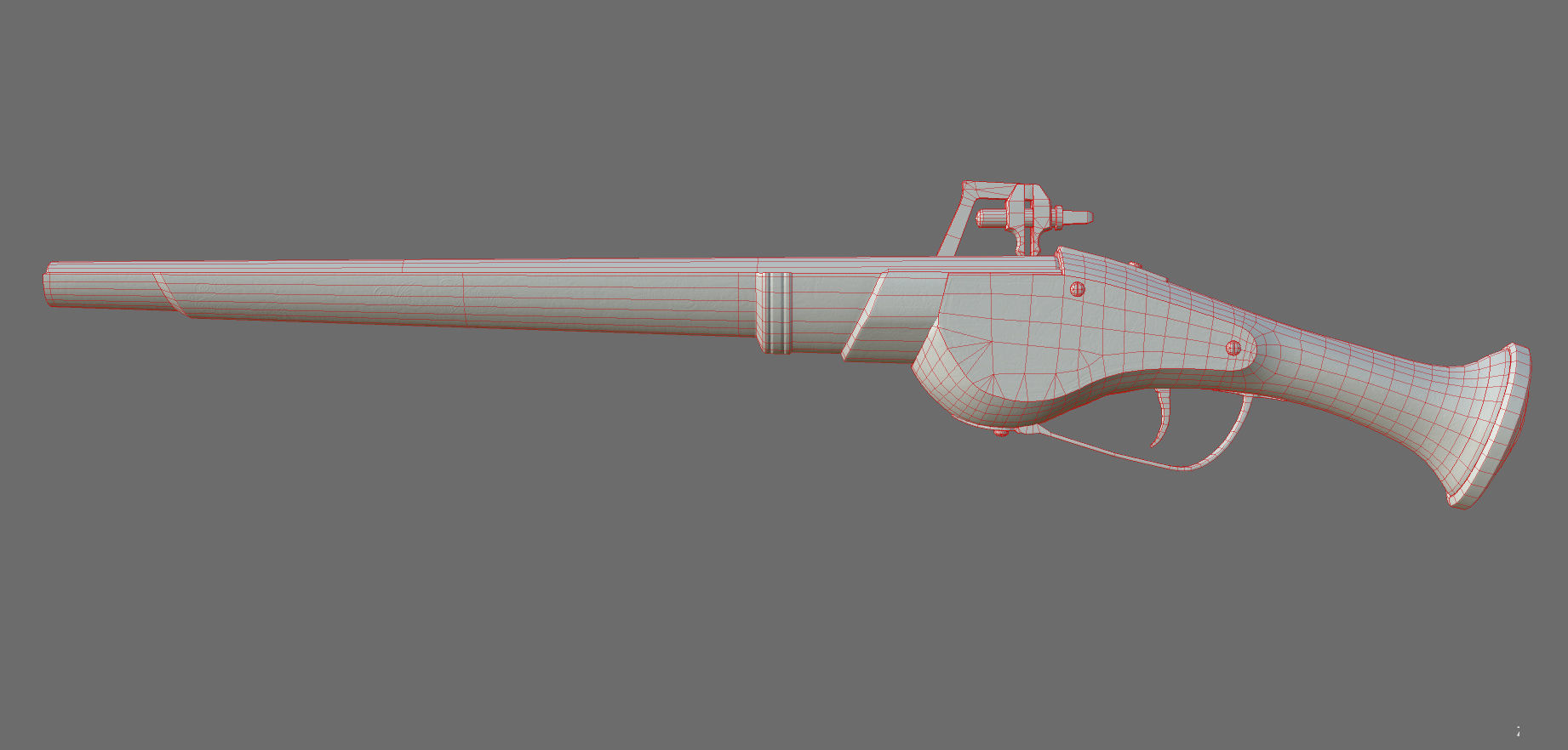 Weapon - Flintlock - German Wheellock Pistol Low-poly 3D model_47