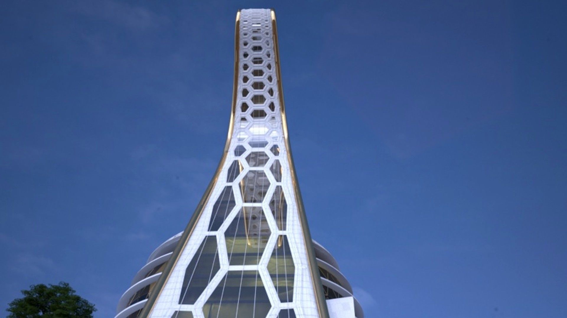 Curve Tower 3D model_6