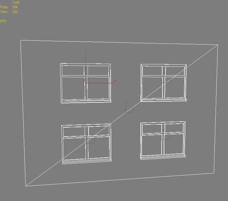 Windows set 2 Decorative Low-poly 3D model_4