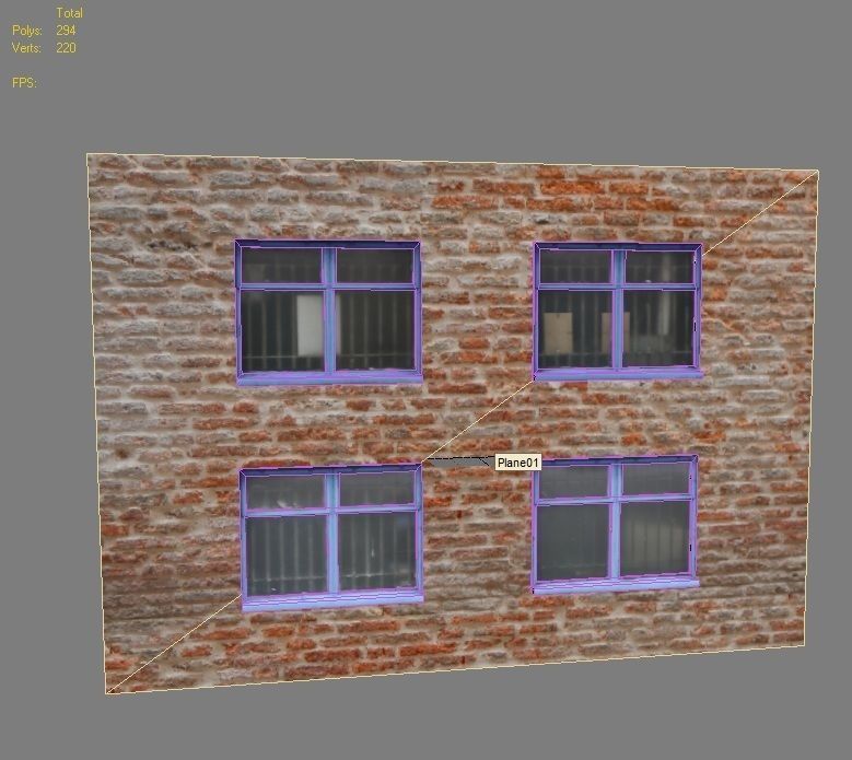 Windows set 2 Decorative Low-poly 3D model_3