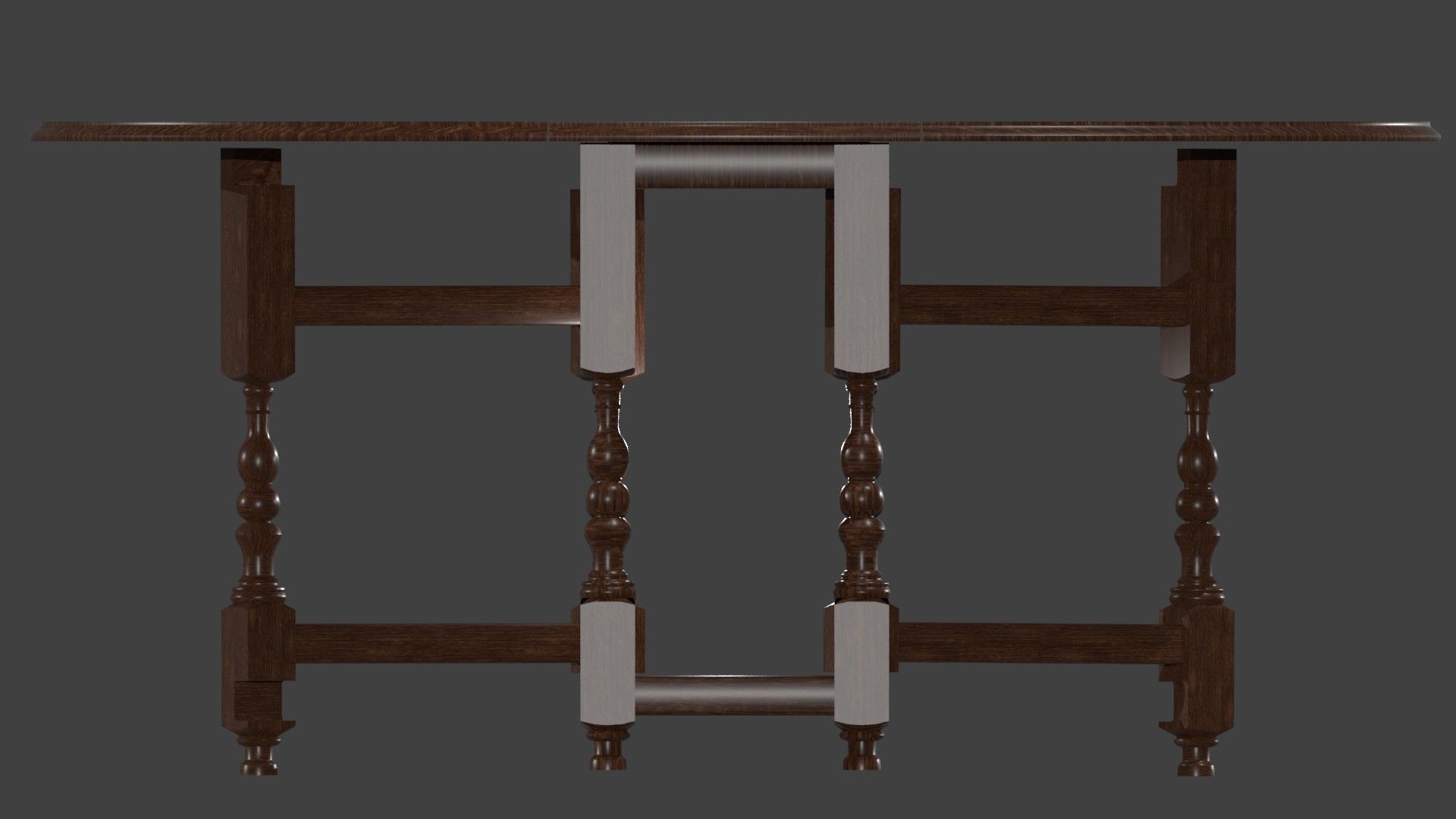 Gate Leg Table 3D model_3