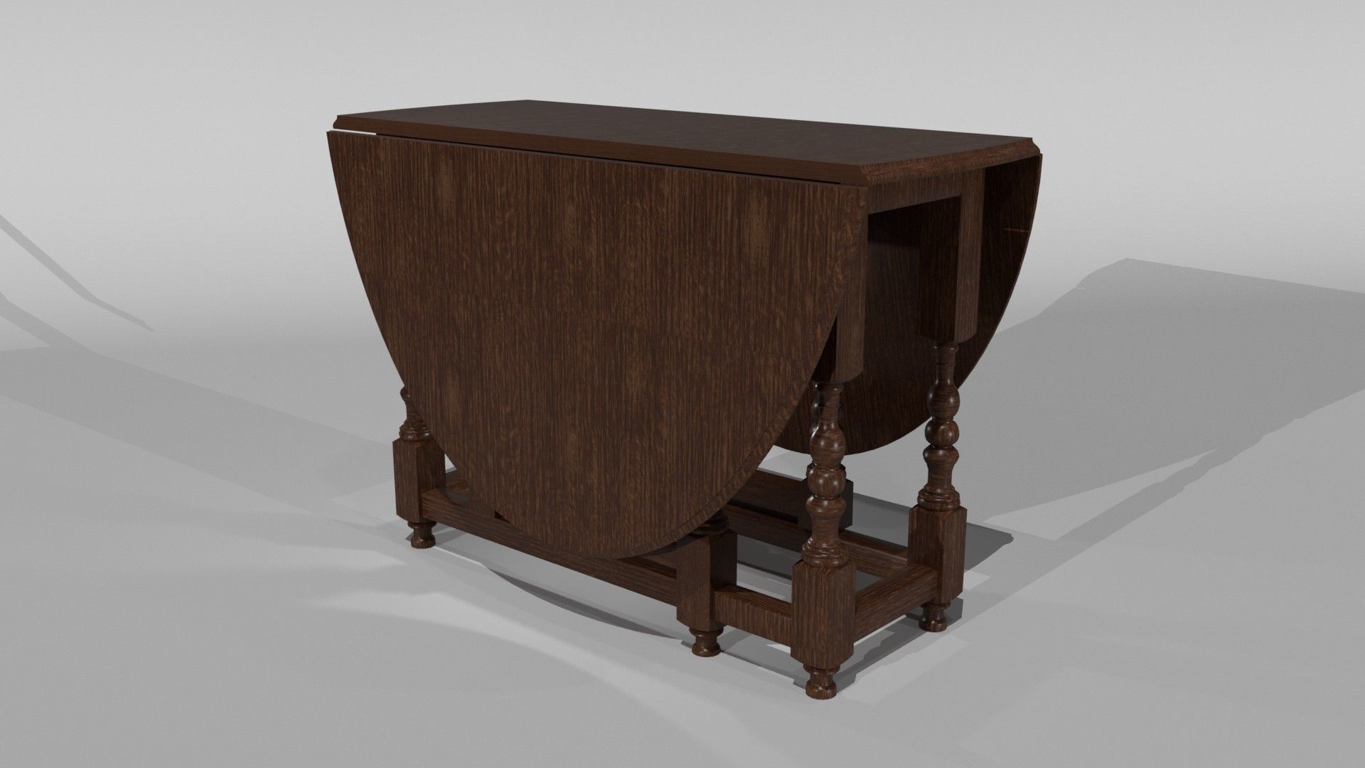 Gate Leg Table 3D model_1