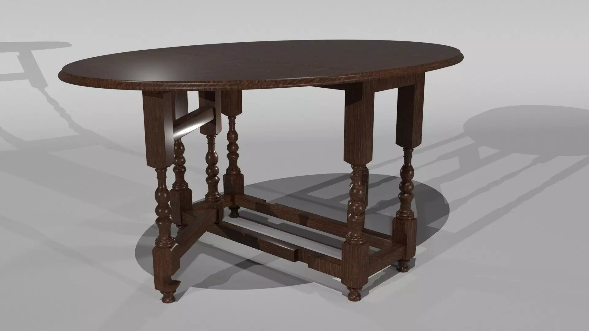 Gate Leg Table 3D model_0