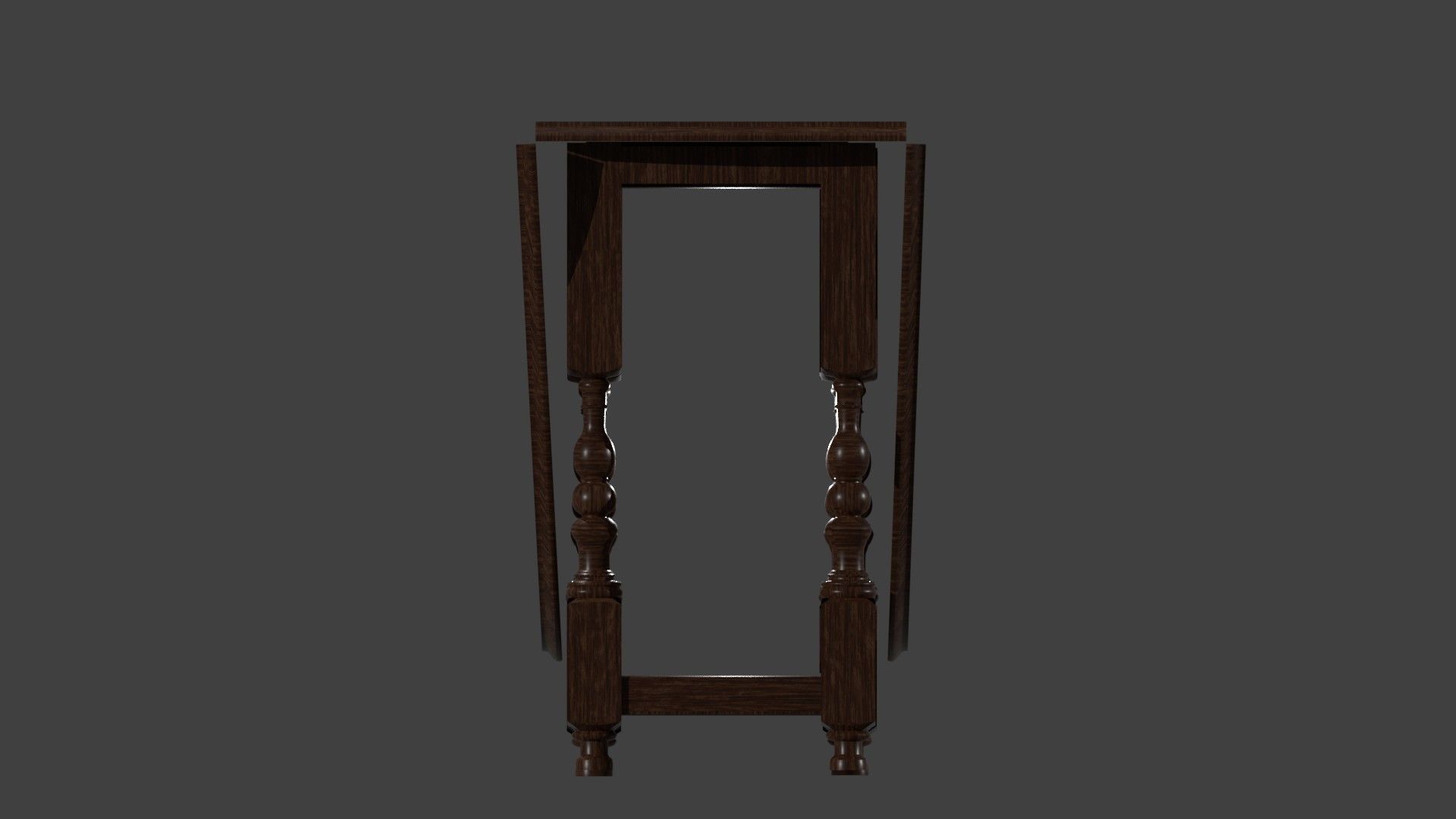 Gate Leg Table 3D model_4