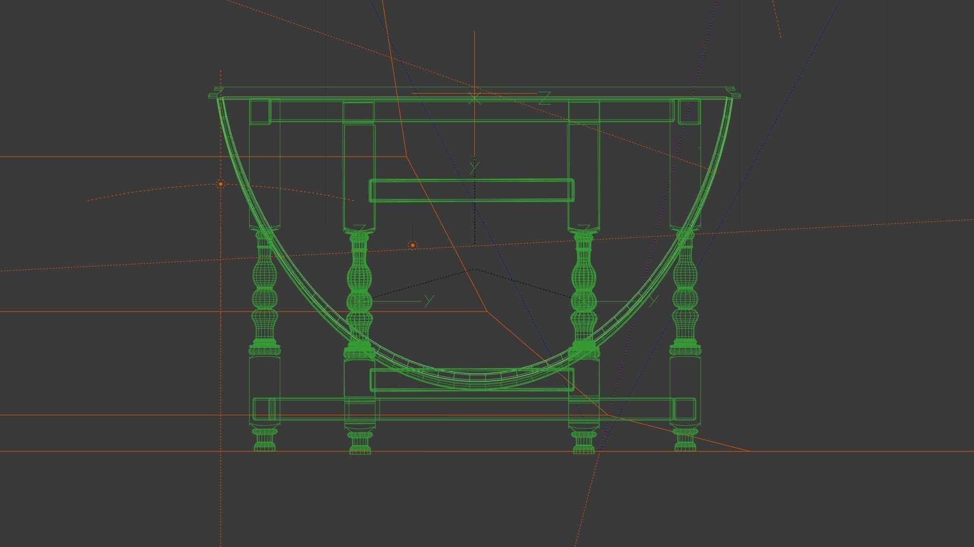 Gate Leg Table 3D model_7