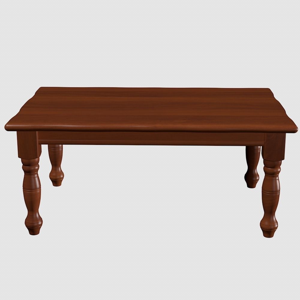Dining Table Furniture Wood Finish 3D model_3