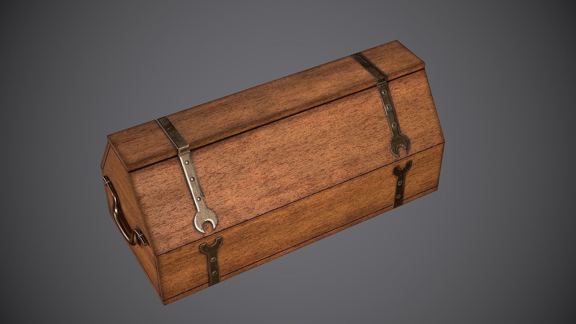 Case Medieval Free low-poly 3D model_9