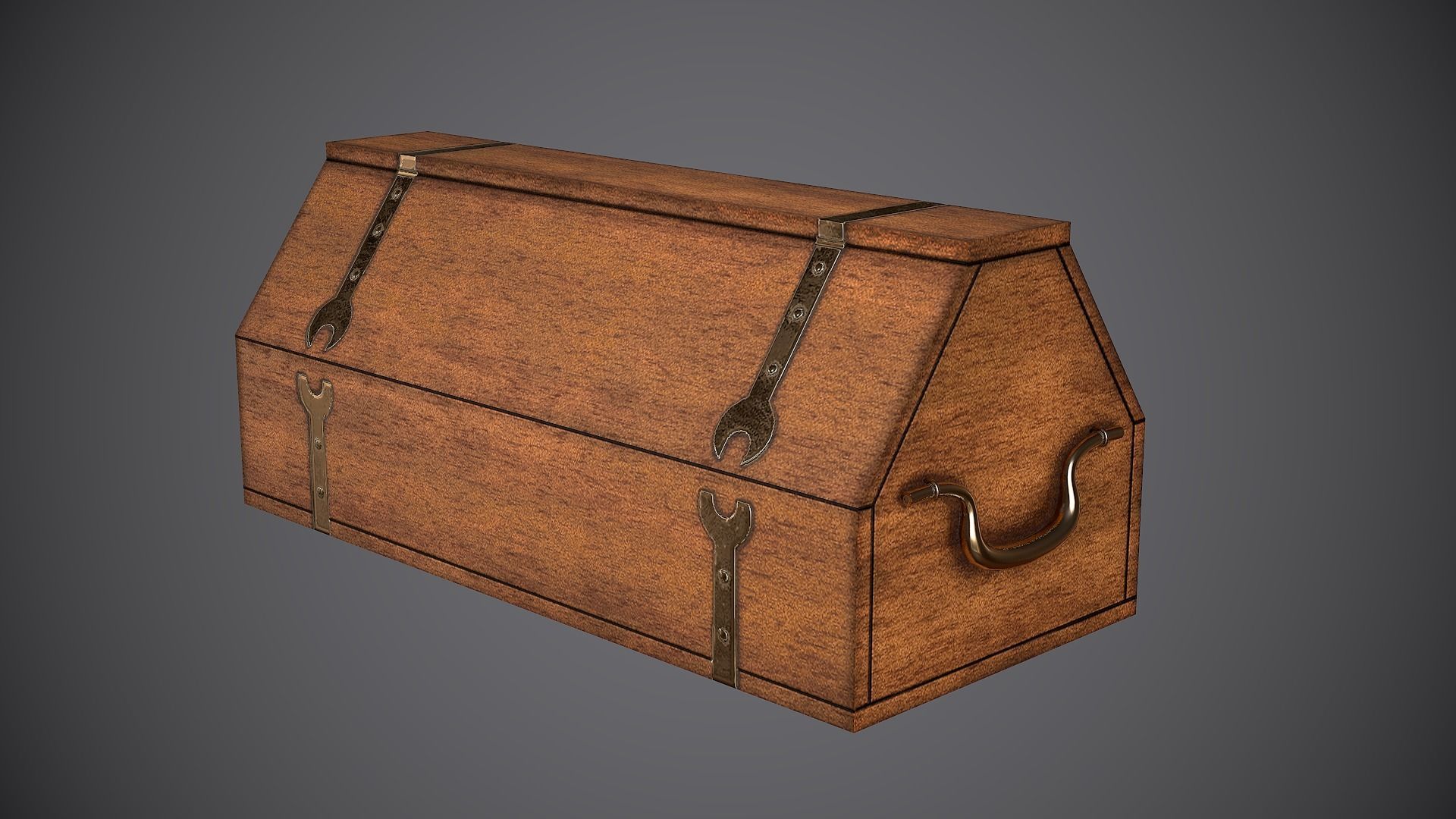 Case Medieval Free low-poly 3D model_3