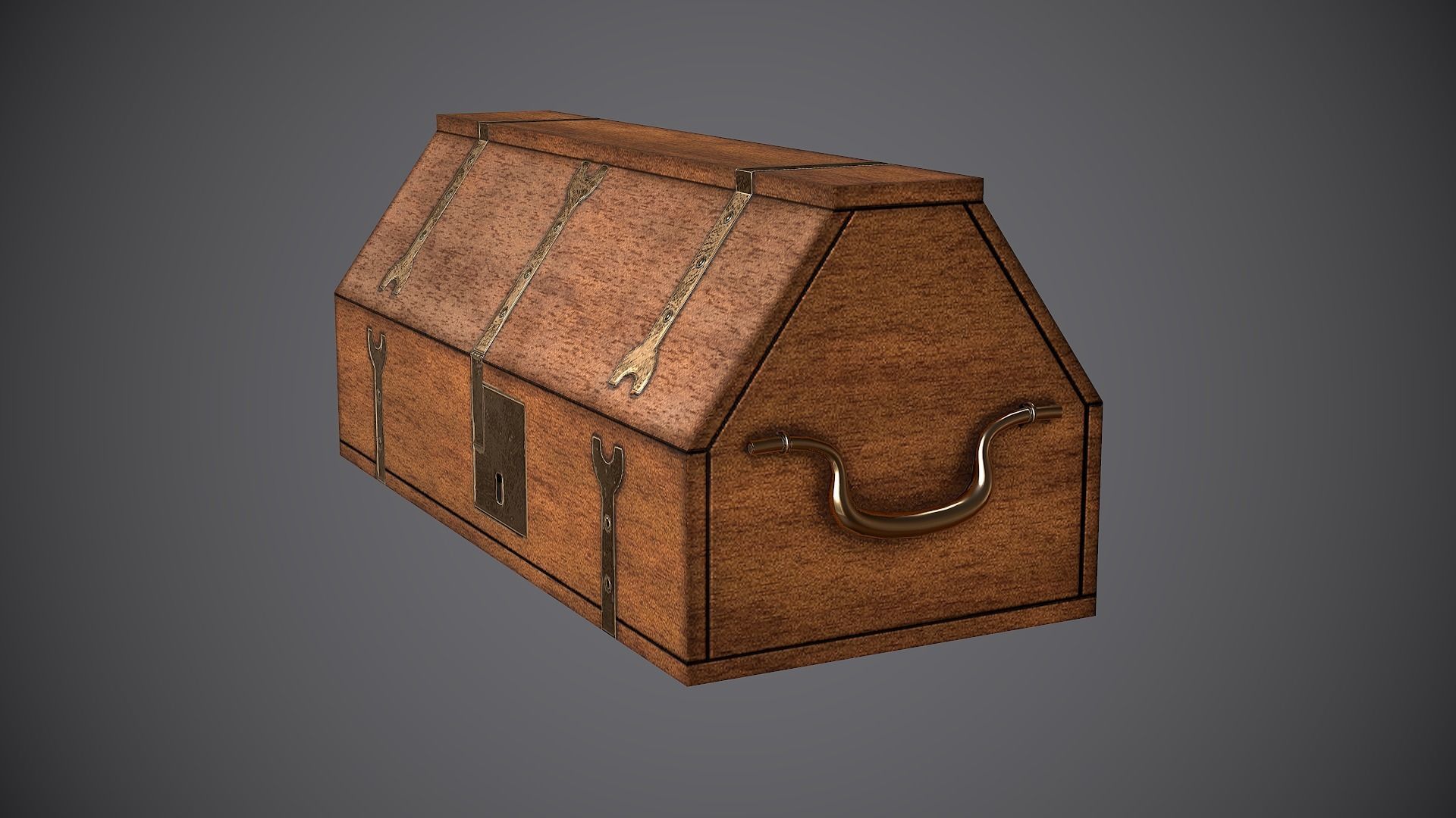Case Medieval Free low-poly 3D model_13