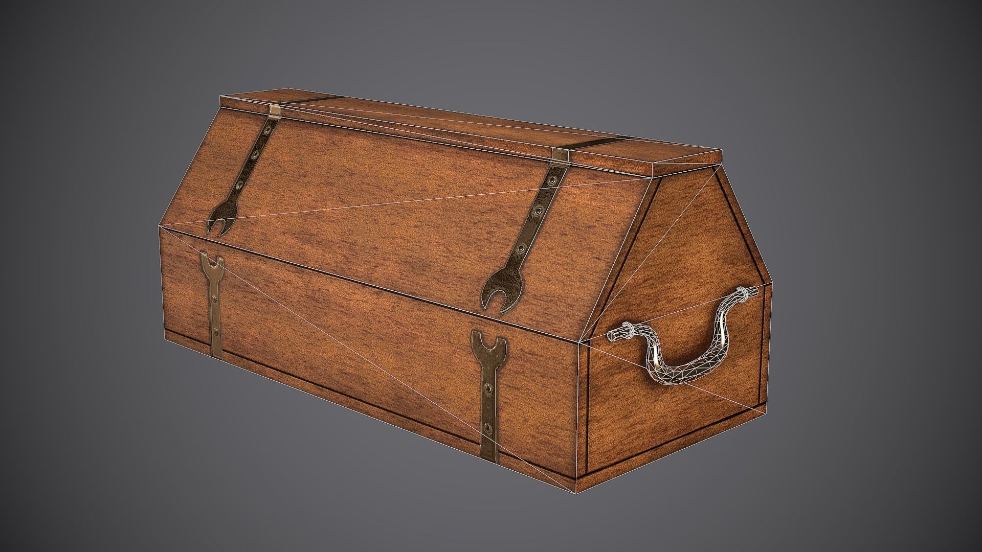 Case Medieval Free low-poly 3D model_4