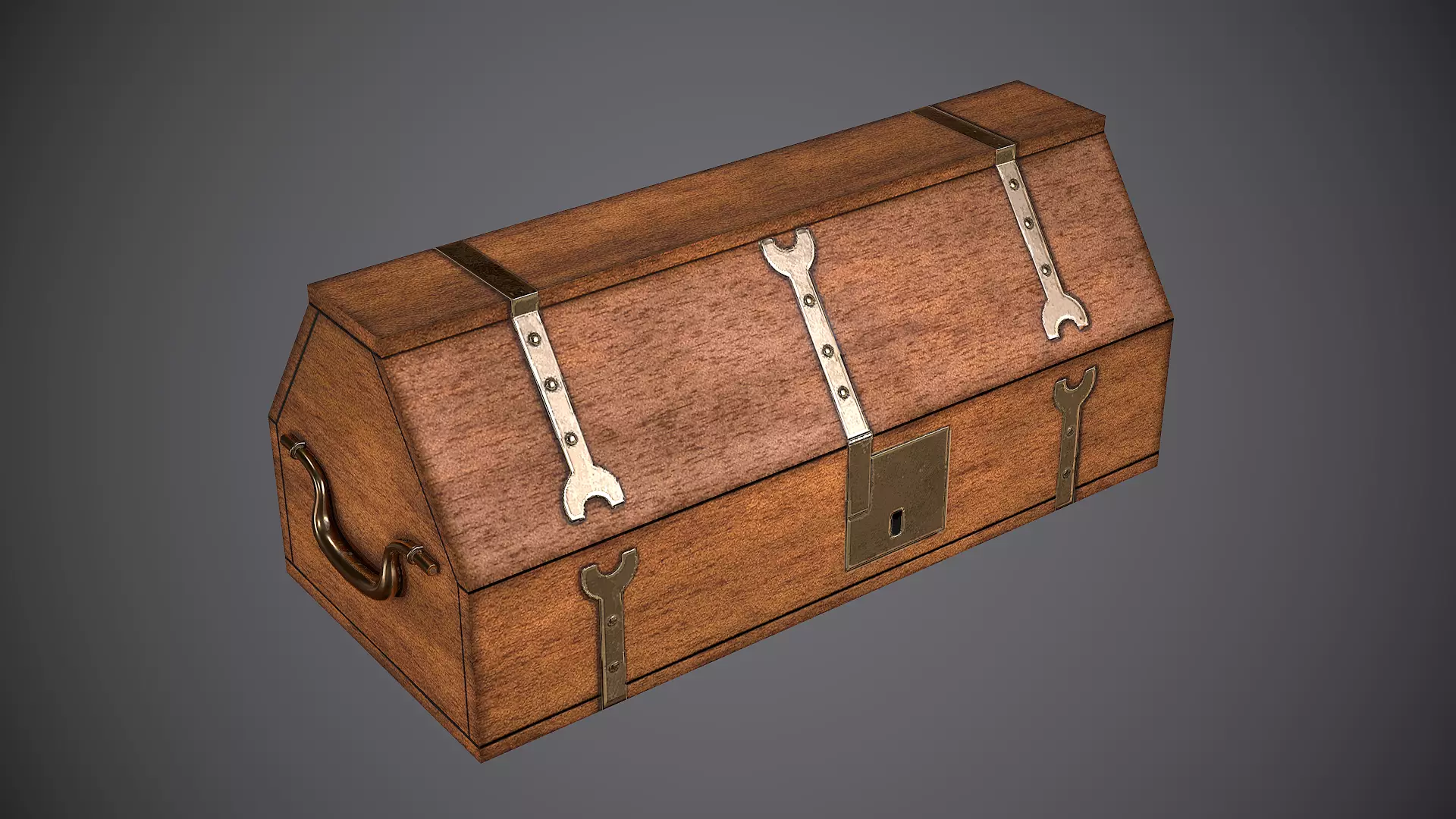 Case Medieval Free low-poly 3D model_0