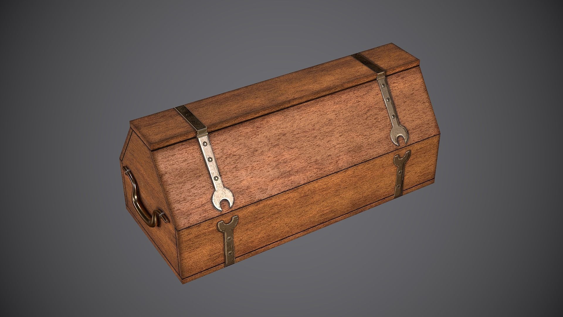 Case Medieval Free low-poly 3D model_1