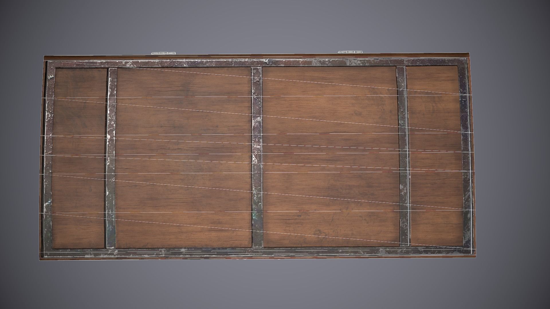 Chest Medieval 2 Low-poly 3D model_7