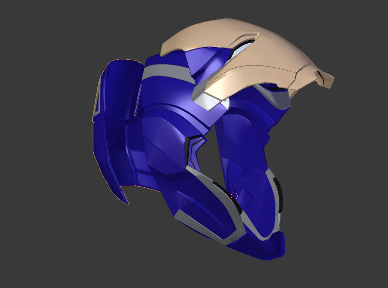 Iron rescue pepper potts 3d helmet 3D print model_1