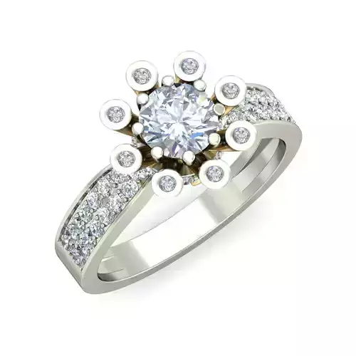 Women solitaire ring 3dm stl render detail 3D print model