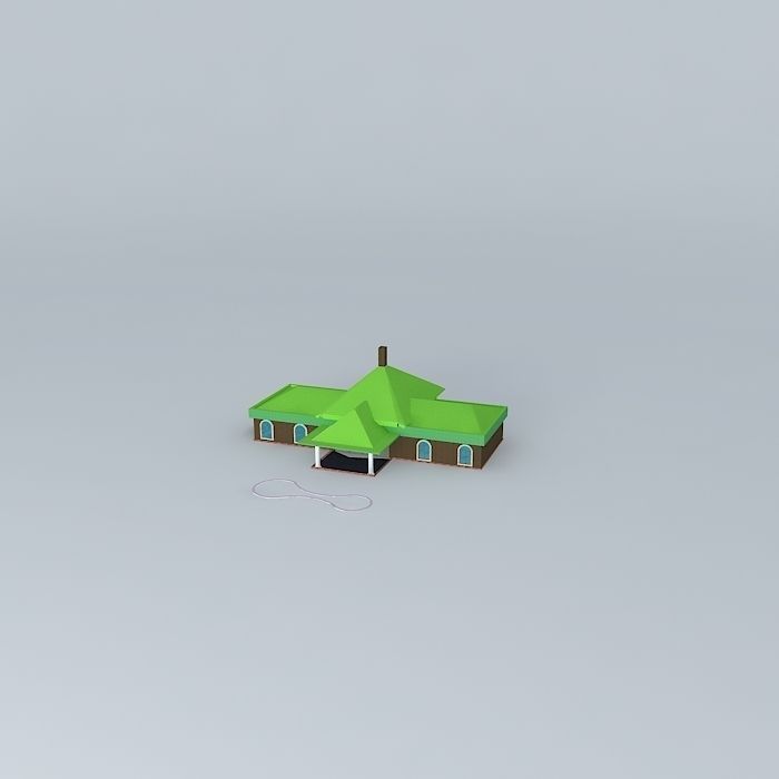 Classic home style Free 3D model_1