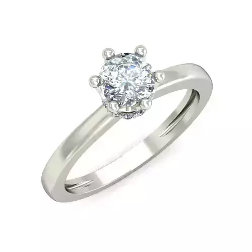 Women solitaire ring 3dm stl render detail 3D print model