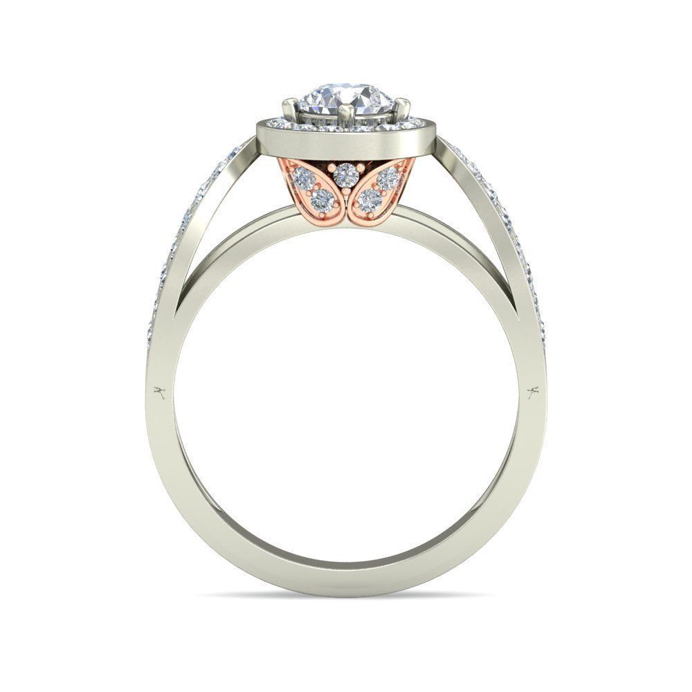 Women solitaire ring 3dm stl render detail 3D print model 3D print model_1