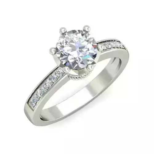 Women solitaire ring 3dm stl render detail 3D print model