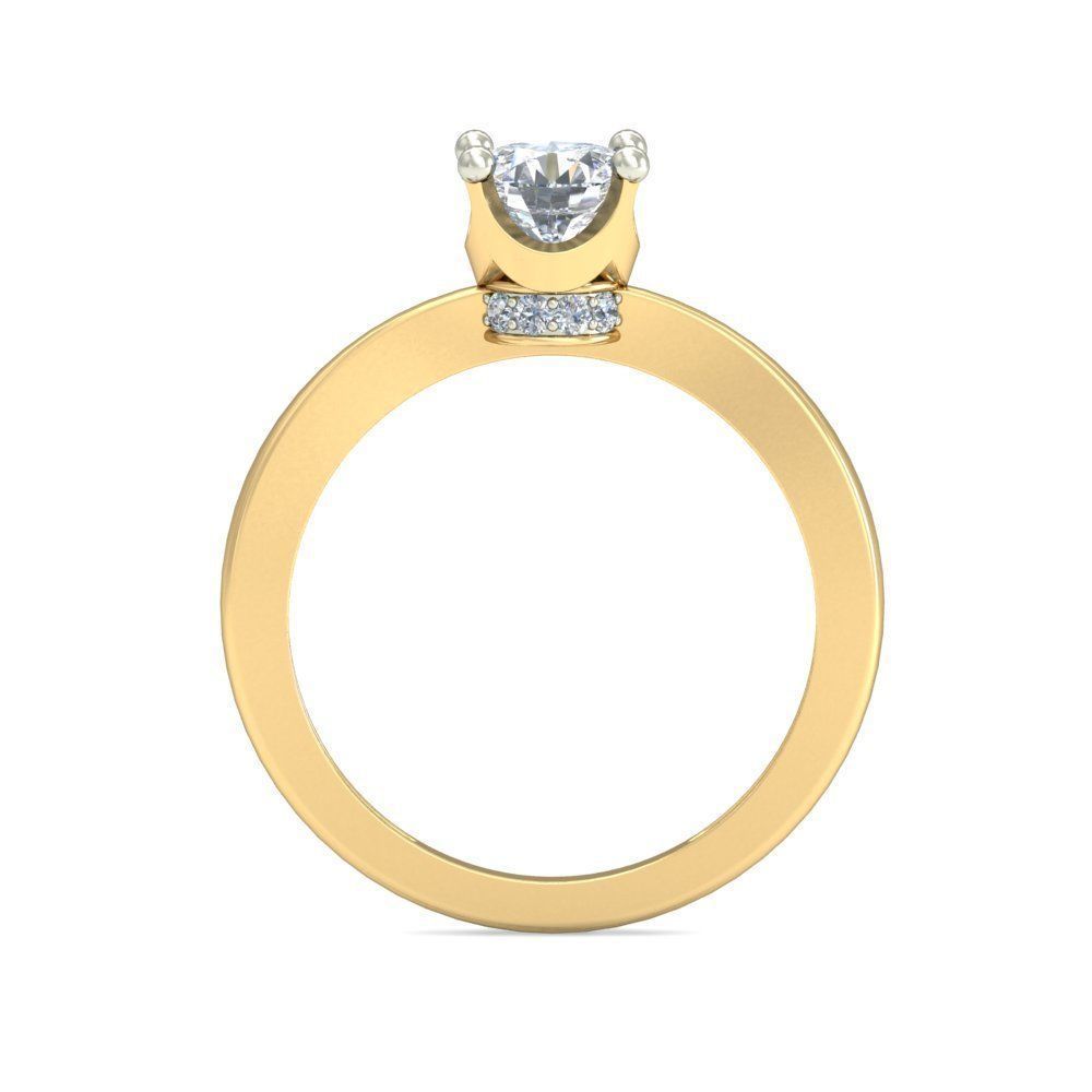 Women solitaire ring 3dm stl render detail 3D print model 3D print model_1