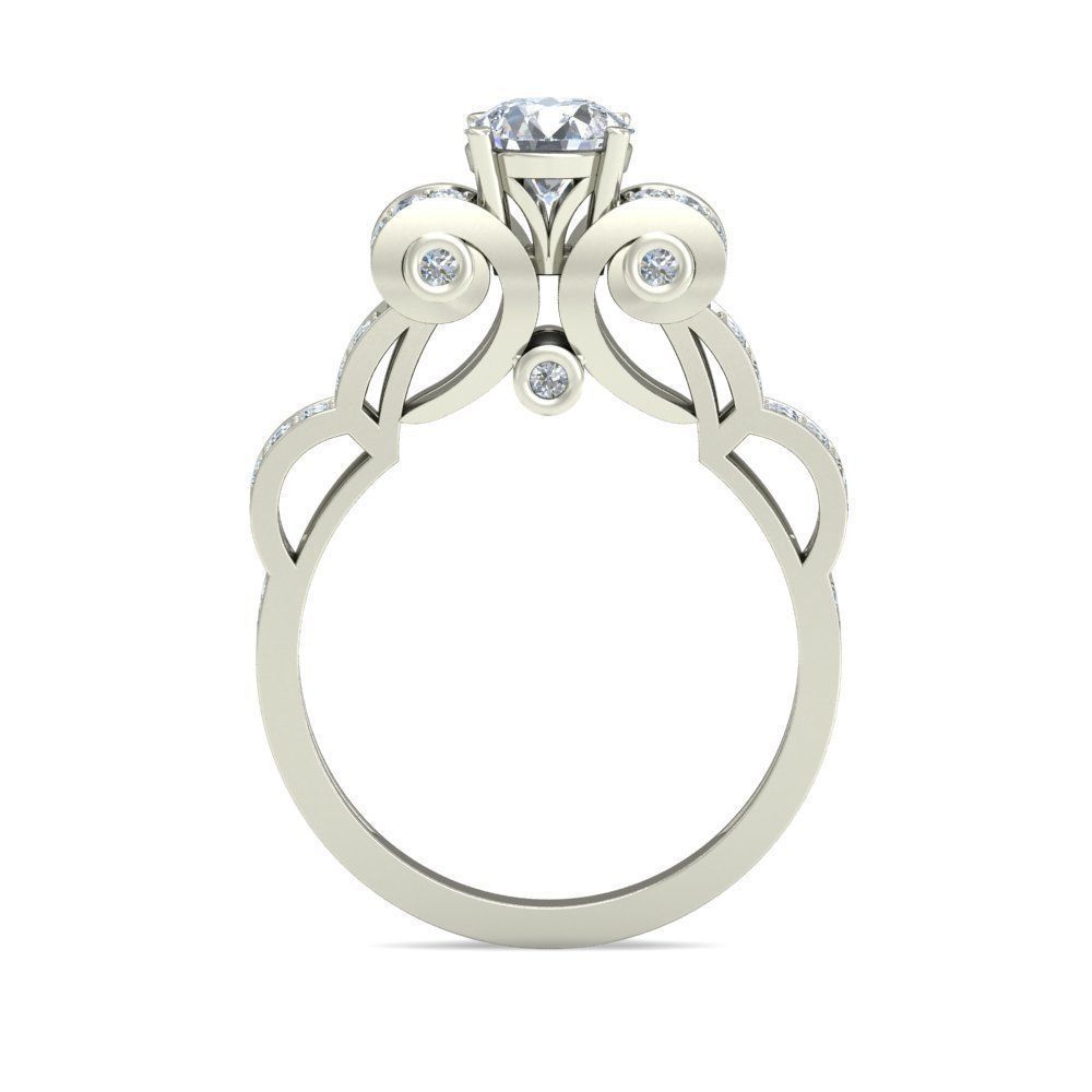 Women solitaire ring 3dm stl render detail 3D print model 3D print model_1