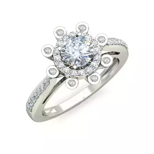 Women solitaire ring 3dm stl render detail 3D print model