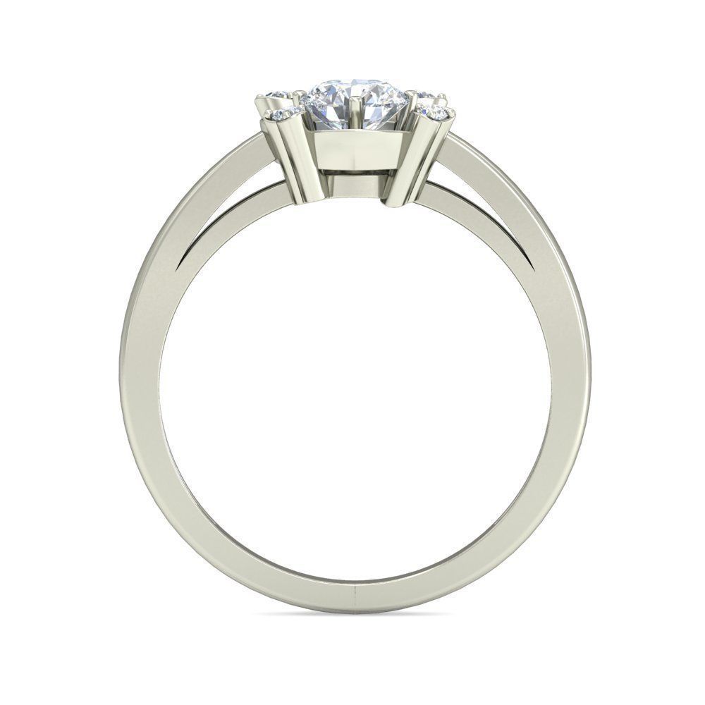 Women solitaire ring 3dm stl render detail 3D print model 3D print model_1