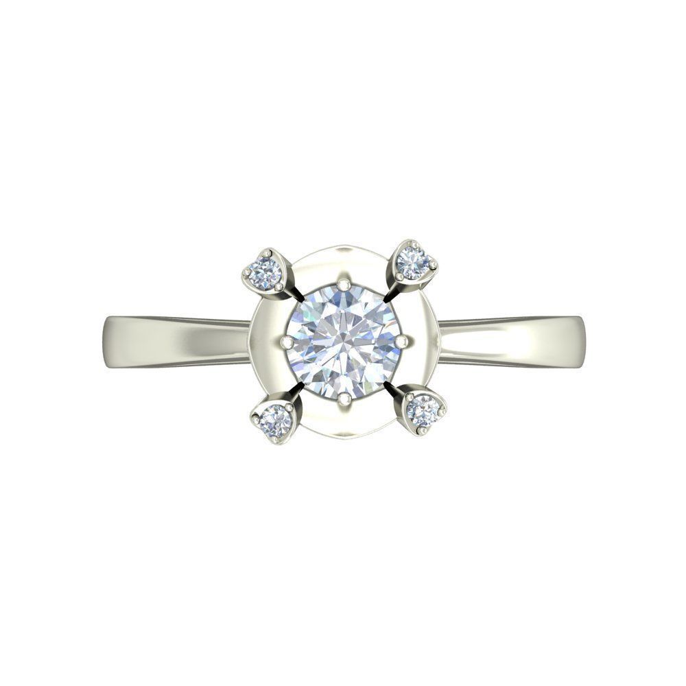 Women solitaire ring 3dm stl render detail 3D print model 3D print model_3