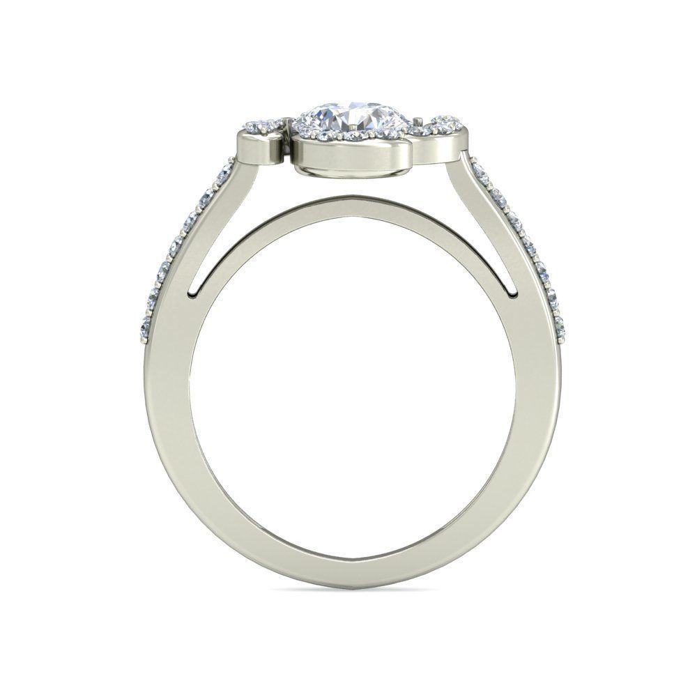 Women solitaire ring 3dm stl render detail 3D print model 3D print model_1