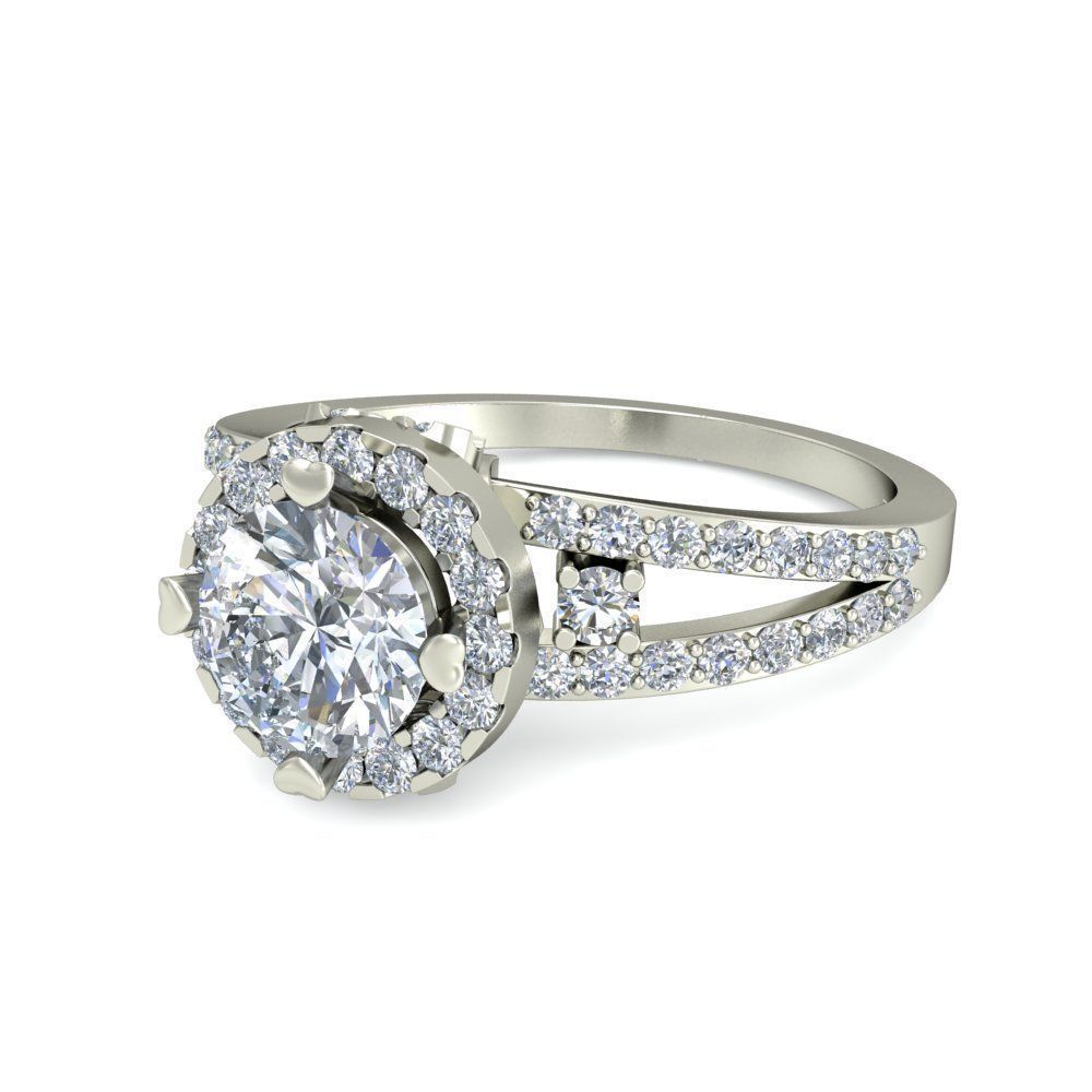 Women solitaire ring 3dm stl render detail 3D print model 3D print model_4